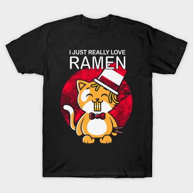 I just really love Ramen Kawaii Neko Cat T-Shirt by BadDesignCo